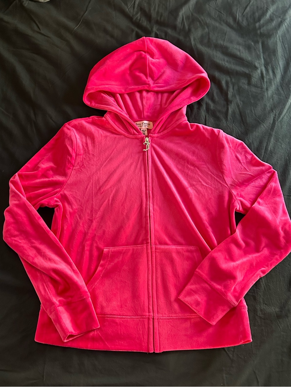 Juicy Couture Hot Pink Velour Hooded Zip Jacket